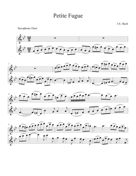 Petite Fugue(Saxophone Duet) image number null