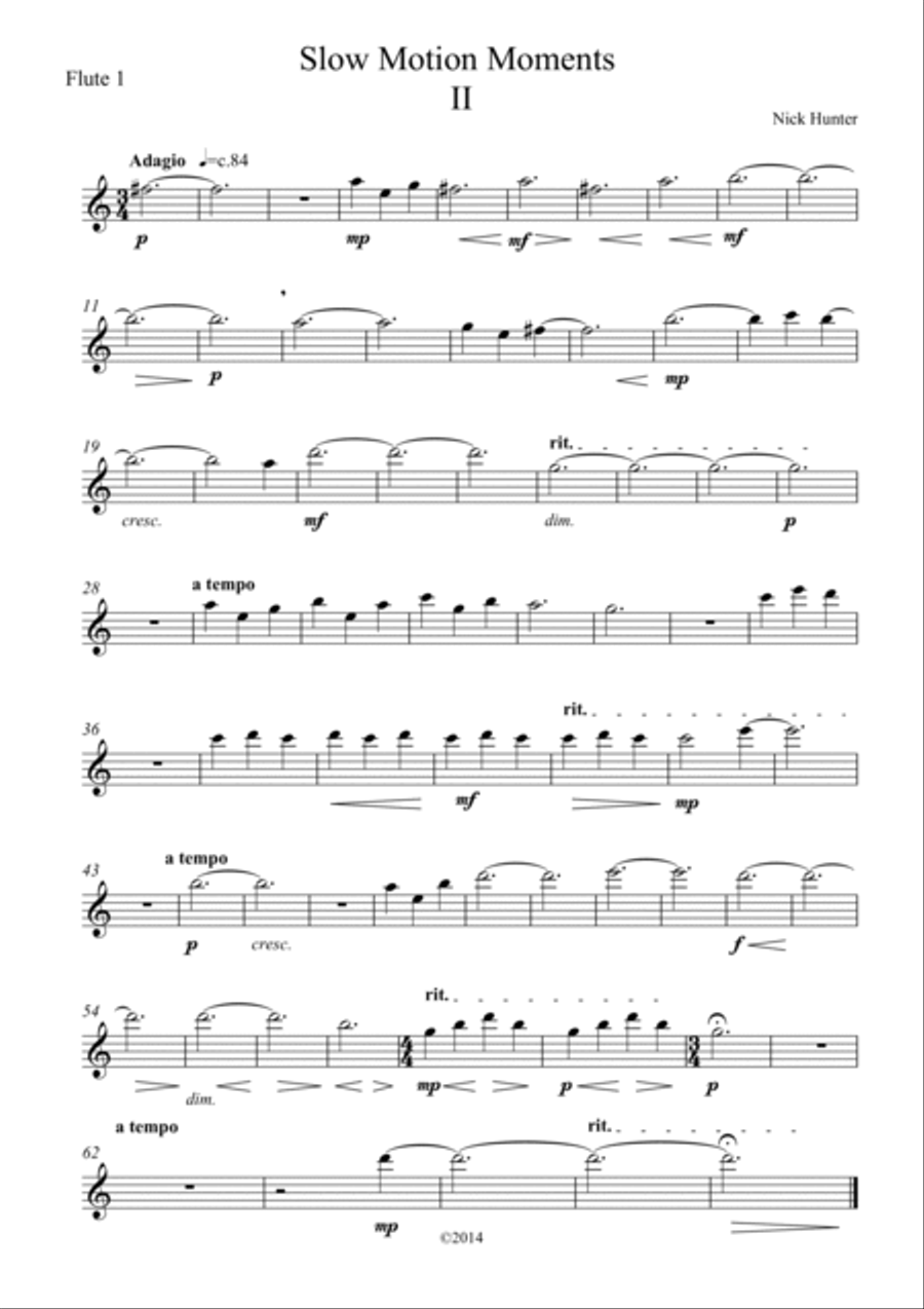 Slow Motion Moments for Flute Choir Flute Choir scores gallery preview page 5