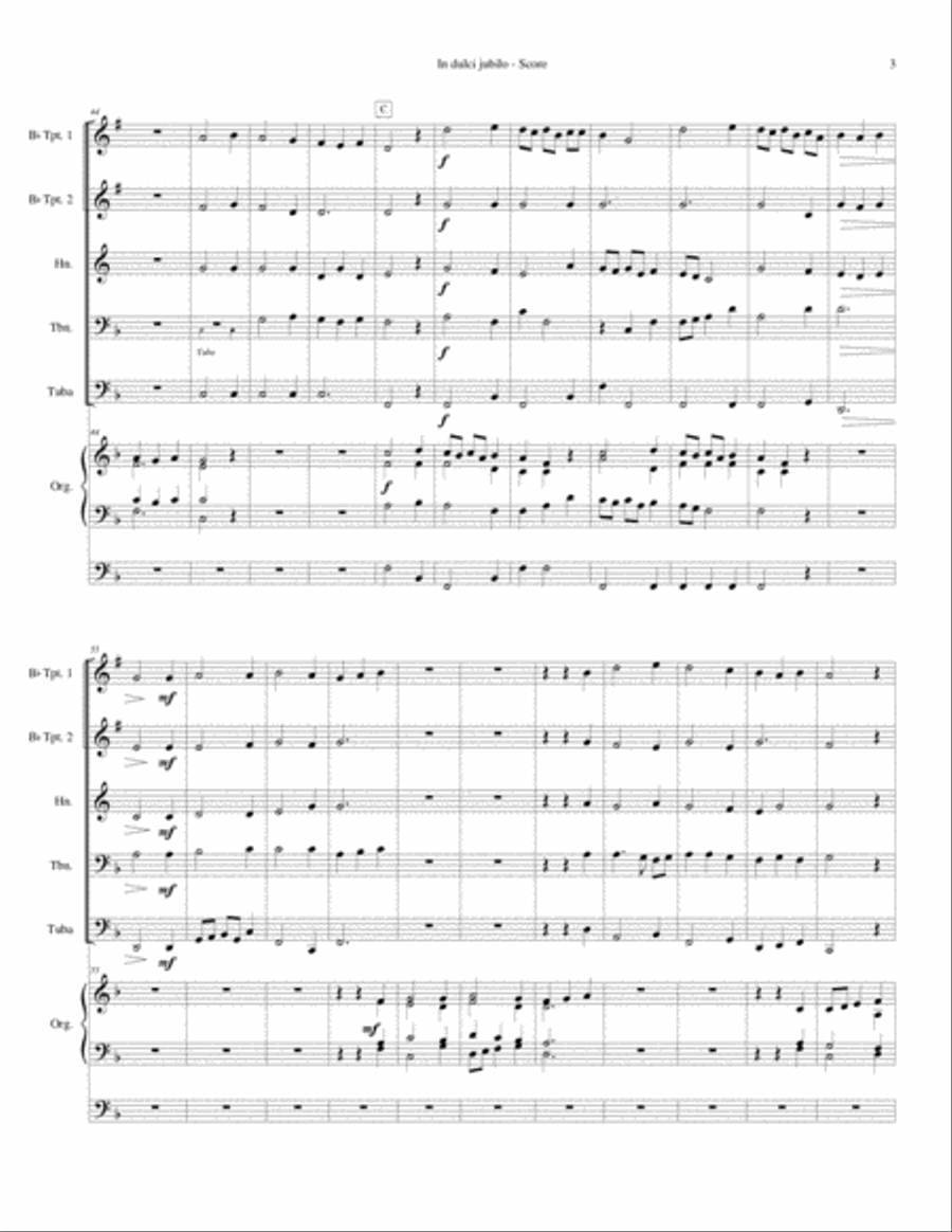 In dulci jubilo Brass Ensemble scores gallery preview page 4