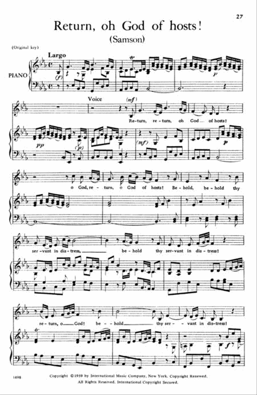 45 Arias from Operas and Oratorios Low Voice scores gallery preview page 2
