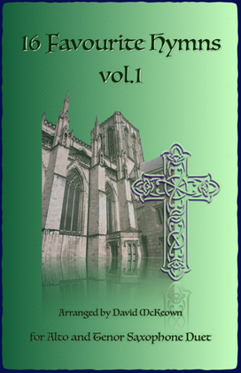 Book cover for 16 Favourite Hymns Vol.1 for Alto and Tenor Saxophone Duet