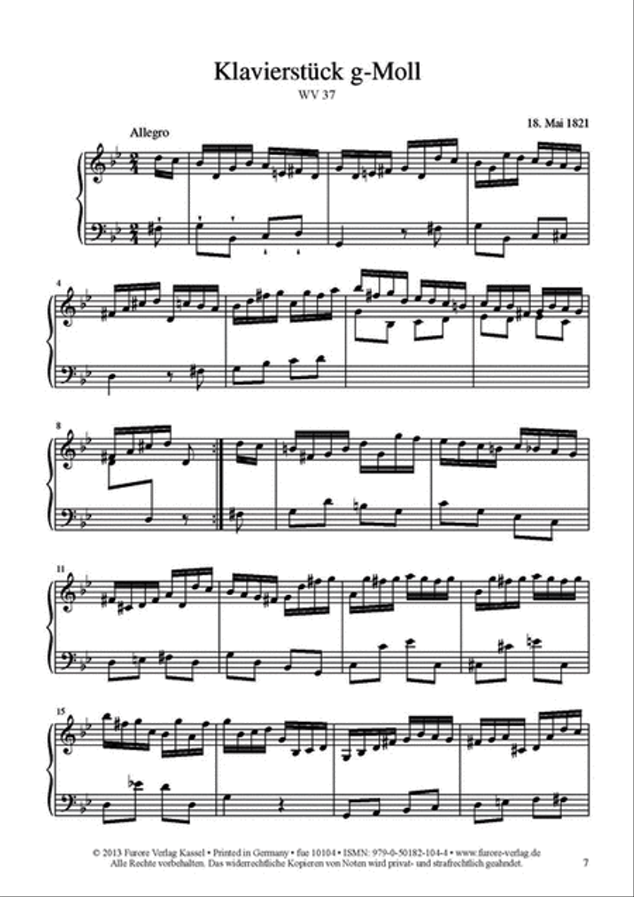 Klavierstucke 1821/1824 Piano Solo scores gallery preview page 2