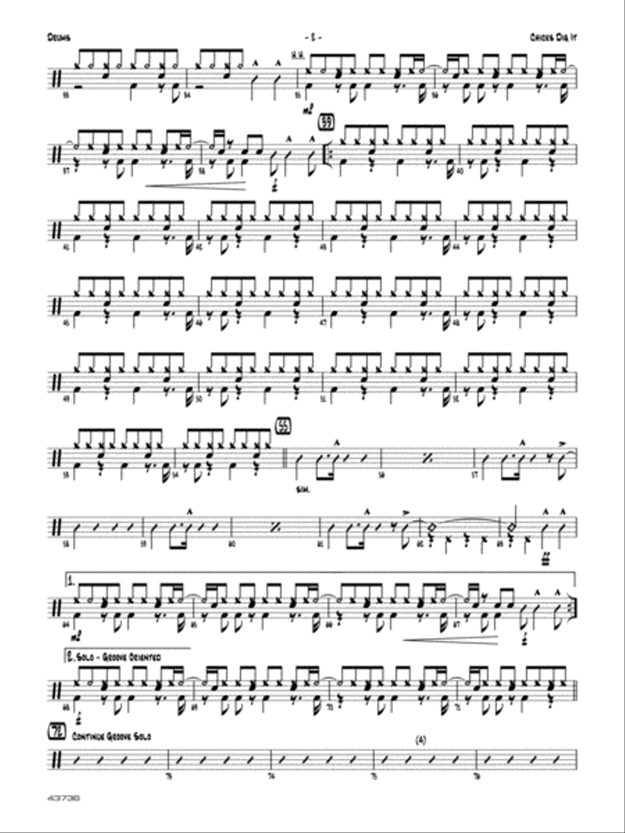 Chicks Dig It: Drums Jazz Ensemble scores gallery preview page 2