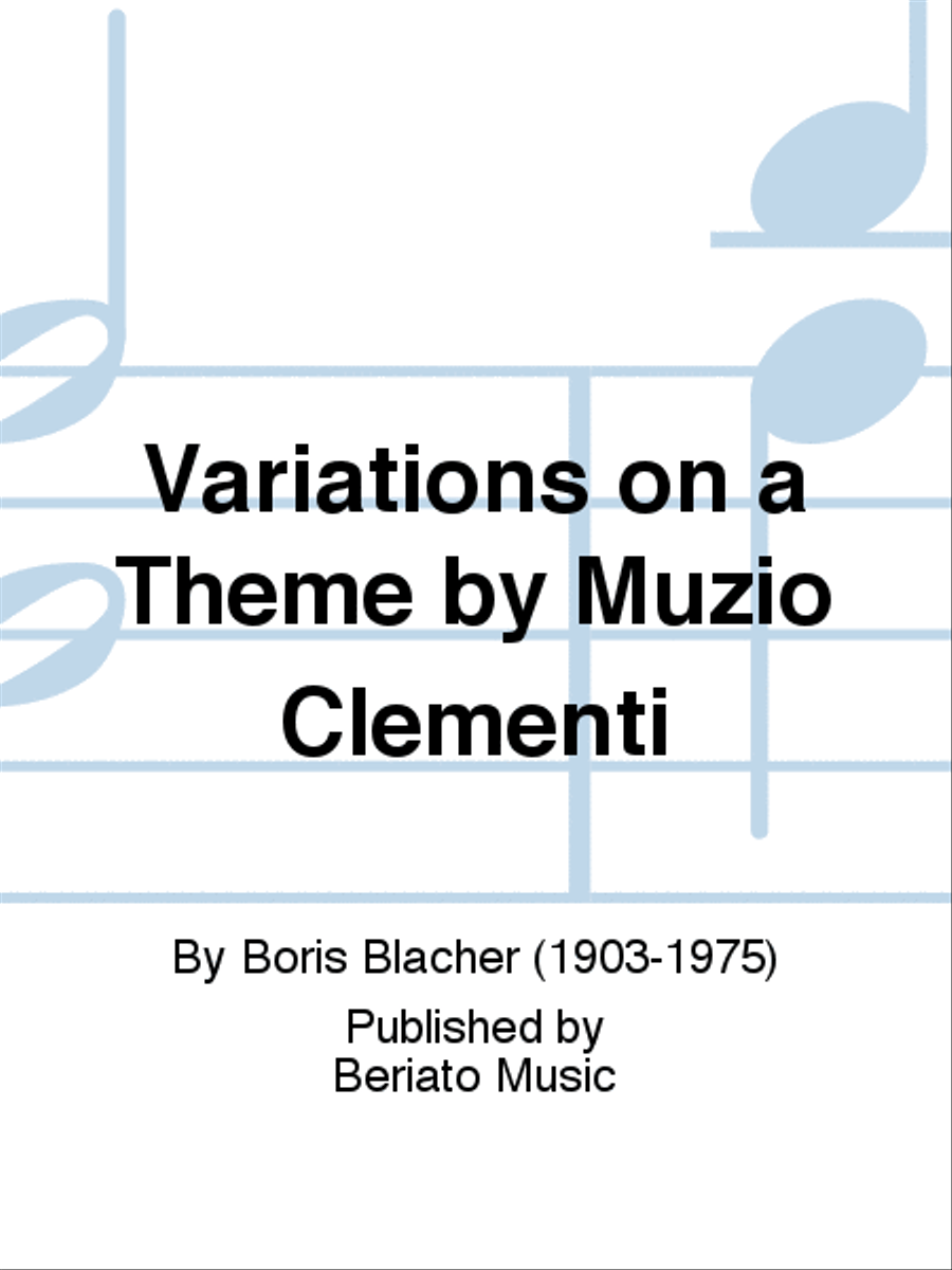 Variations on a Theme by Muzio Clementi Piano Accompaniment scores gallery preview page 1