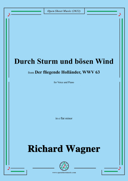 R. Wagner-Durch Sturm und bösen Wind,in e flat minor,from Der fliegende Hollander,WWV 63 image number null