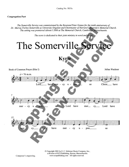 The Somerville Service (Congregation Part)