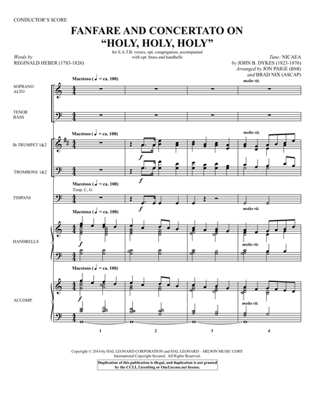 Fanfare and Concertato on "Holy, Holy, Holy" - Full Score