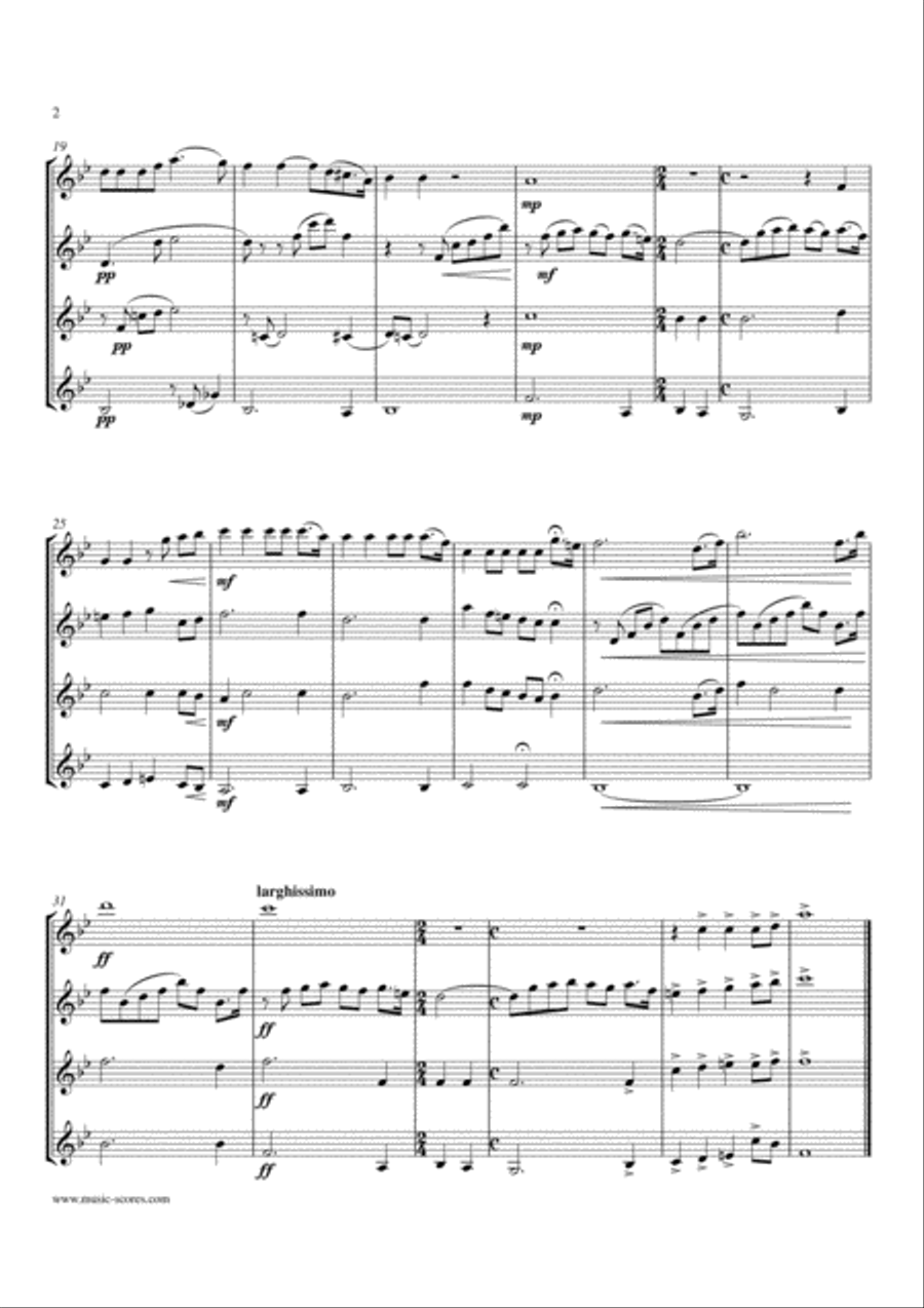 Nessun Dorma - Clarinet Quartet Clarinet Quartet scores gallery preview page 2