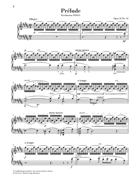 Prelude in G-sharp minor, Op. 32 No. 12