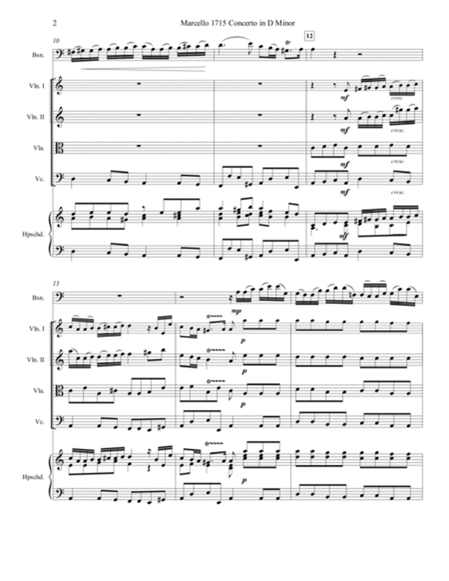Marcello Oboe Concerto in A Minor for Bassoon