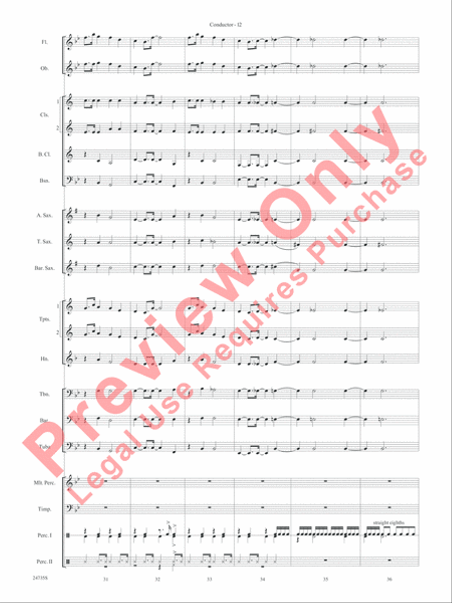 River Valley Legacy (I. River Echoes, II. Railroads, III. Machines, IV. Traditions) Concert Band scores gallery preview page 15