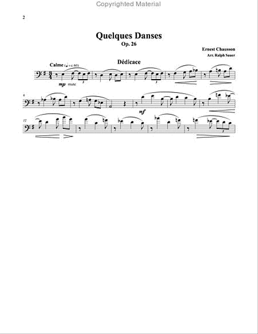 Quelques Dances, Op 26 for Euphonium and Piano Euphonium scores gallery preview page 3