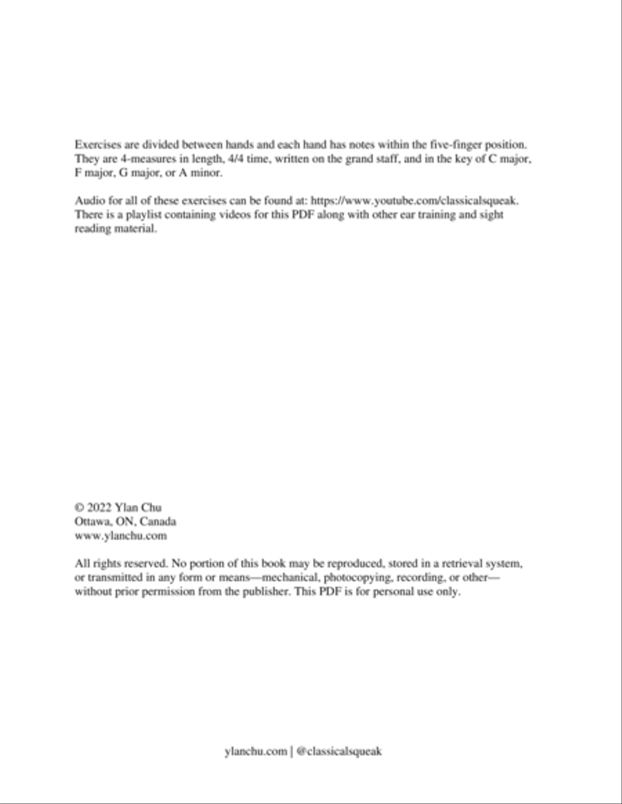 Sight Reading - Level 1 Piano (Digital PDF Download) Piano Method scores gallery preview page 2