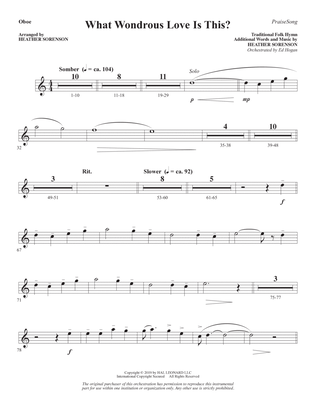 Book cover for What Wondrous Love Is This? (arr. Heather Sorenson) - Oboe