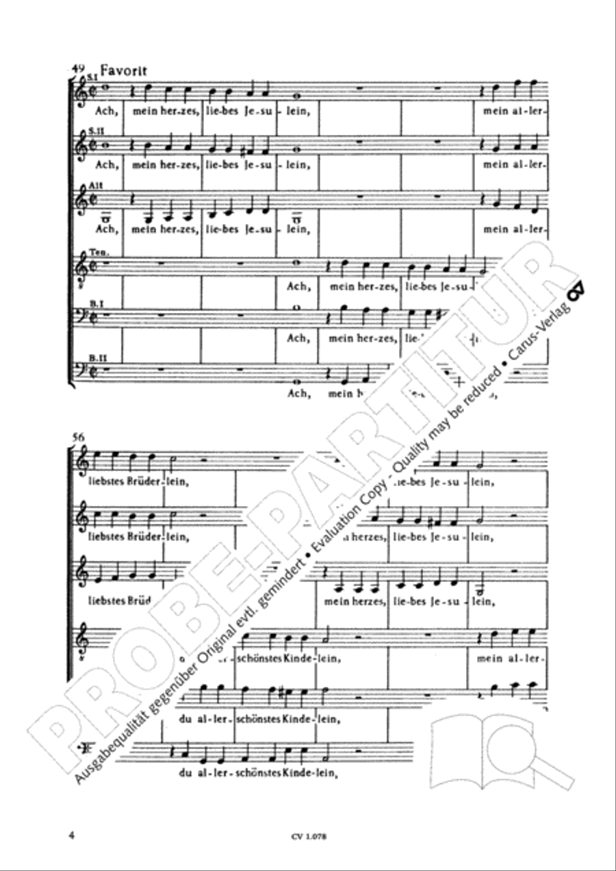 Alleluja, merk auf, mein Herz SSATBB scores gallery preview page 5