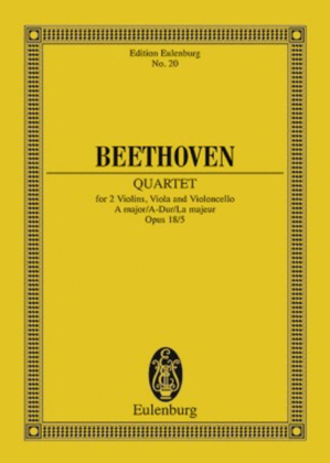 Book cover for String Quartet in A Major, Op. 18/5