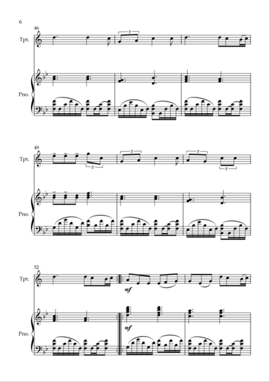 Your Hand In Mine Your Hand In Mine B-Flat Trumpet scores gallery preview page 6