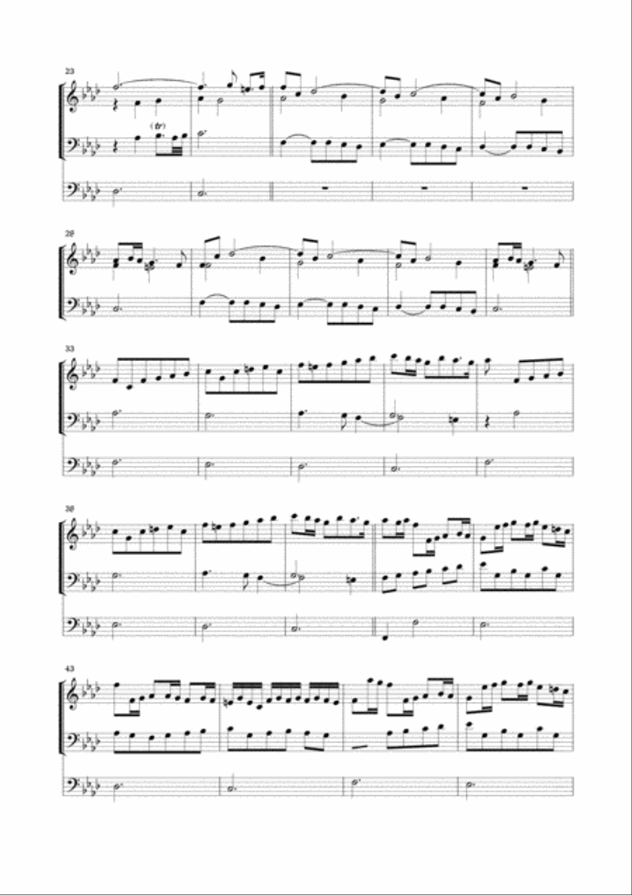 CIACONA in F Minor - Pachelbel - For Organ 3 staff Organ Solo scores gallery preview page 2