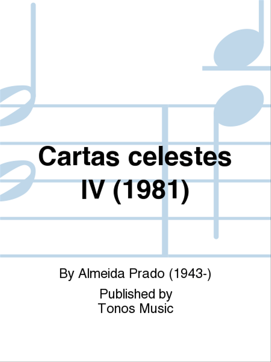 Cartas celestes IV (1981) Piano Solo scores gallery preview page 1
