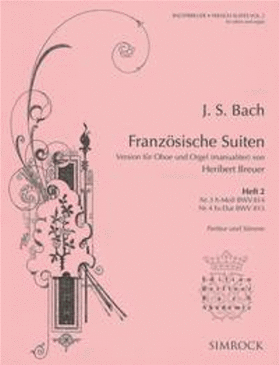 Französische Suiten BWV 814 and 815 Heft 2 Oboe - Sheet Music