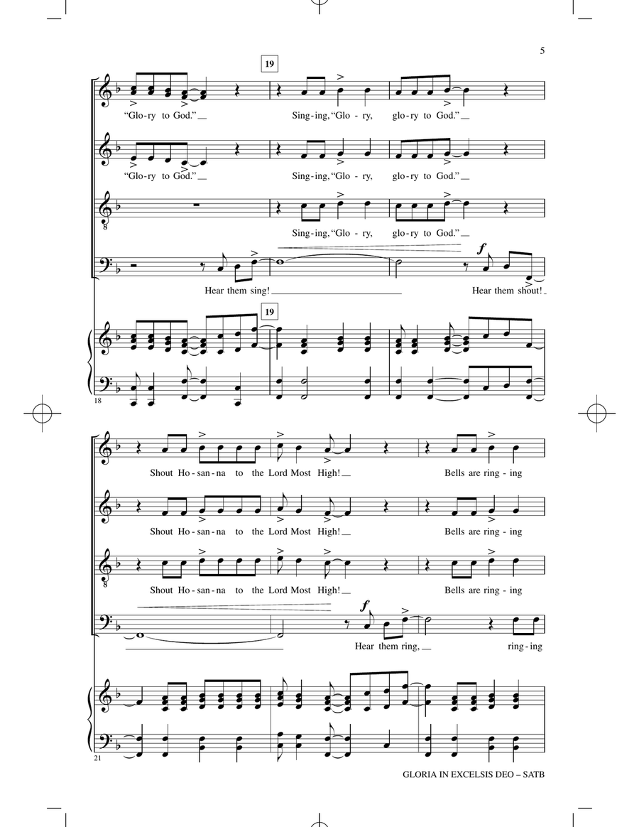 Gloria In Excelsis Deo 4-Part scores gallery preview page 4