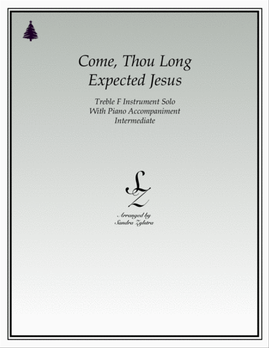 Come, Thou Long Expected Jesus (treble F instrument solo) Horn scores gallery preview page 1