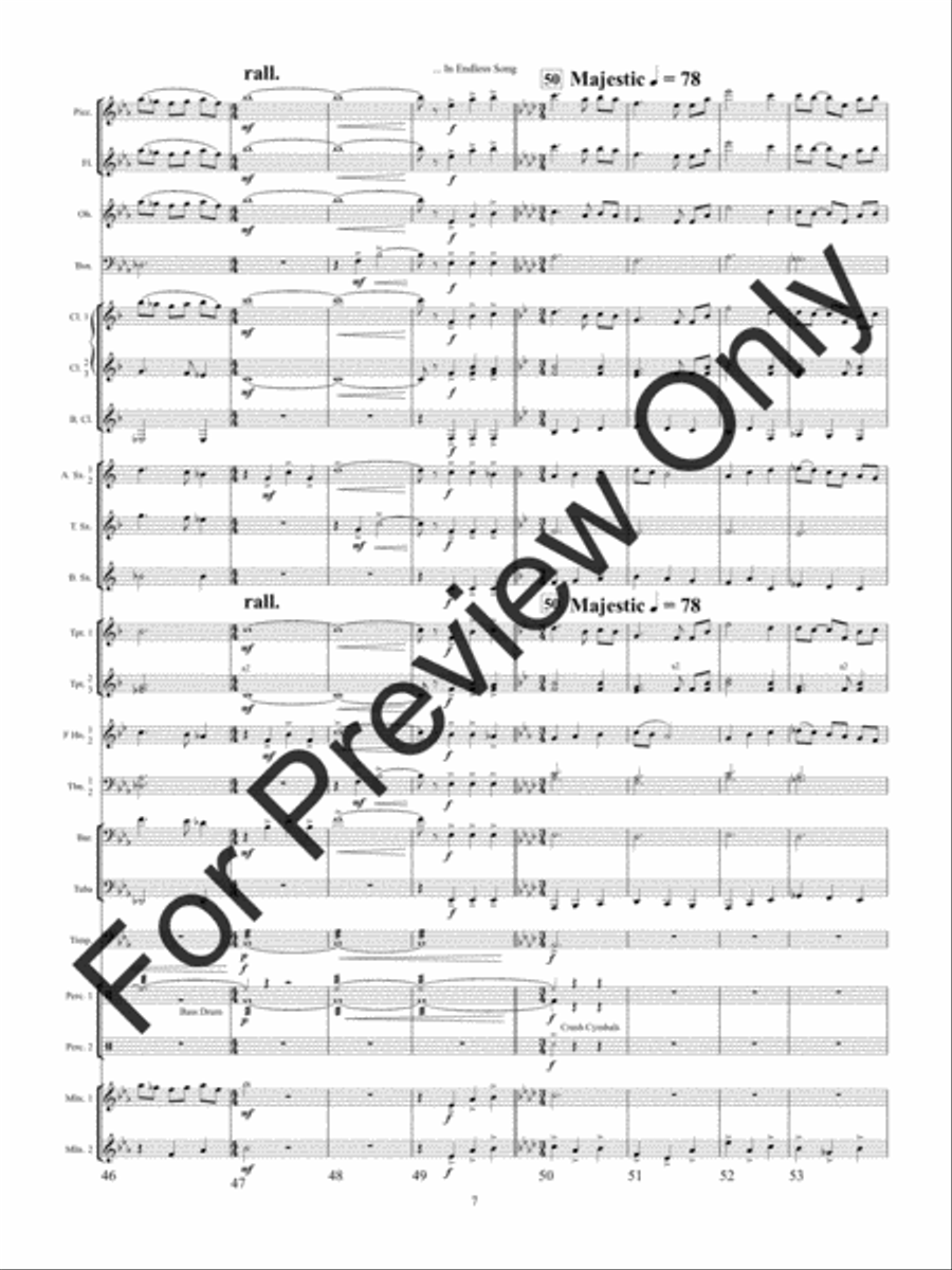 In Endless Song Concert Band scores gallery preview page 10