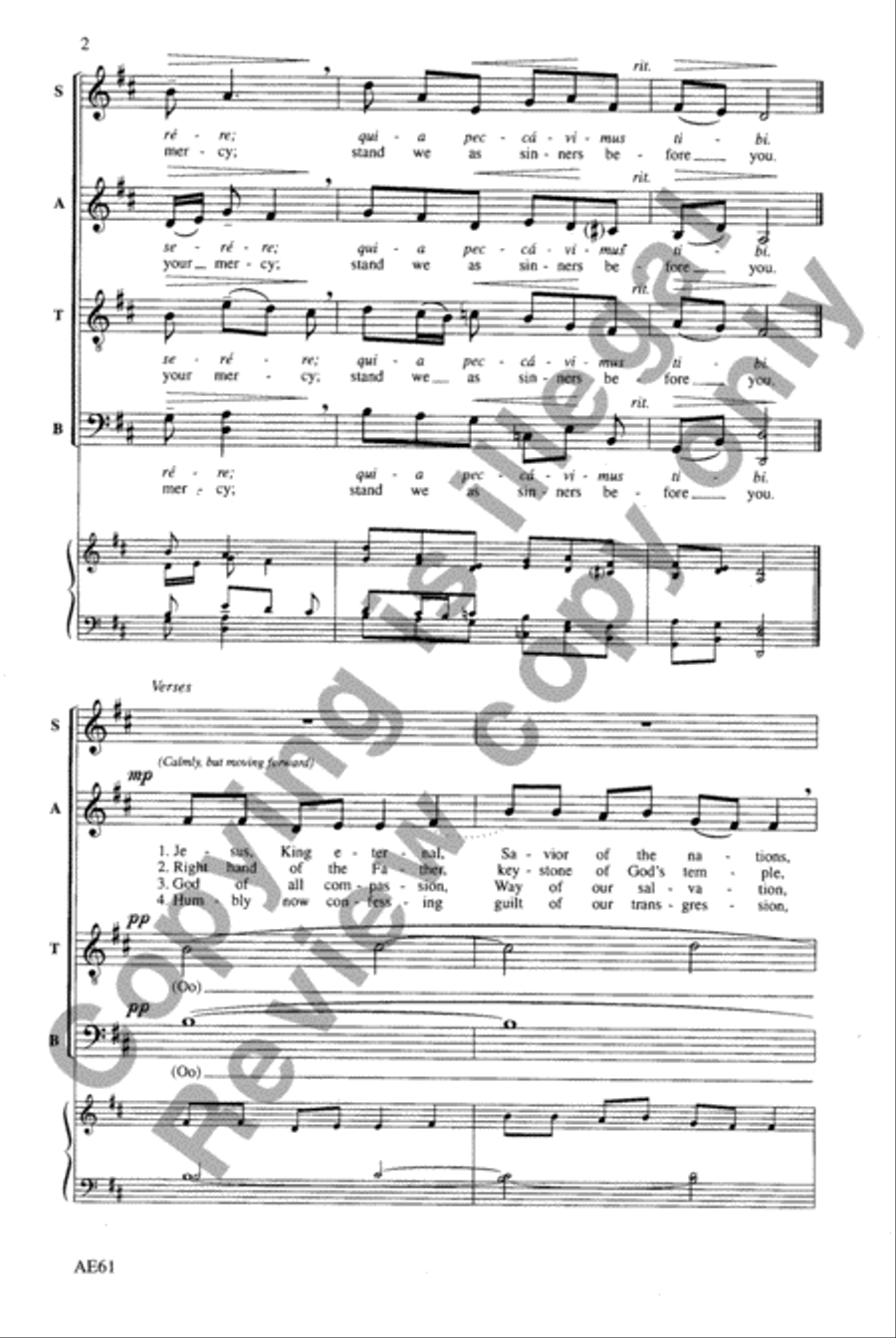 Attende Domine (The Lent Prose) 3-Part scores gallery preview page 3