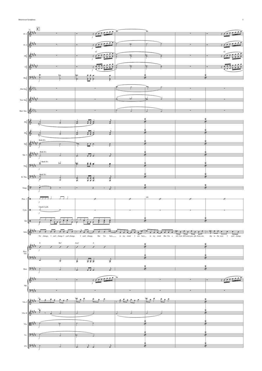 Bittersweet Symphony Full Orchestra scores gallery preview page 5