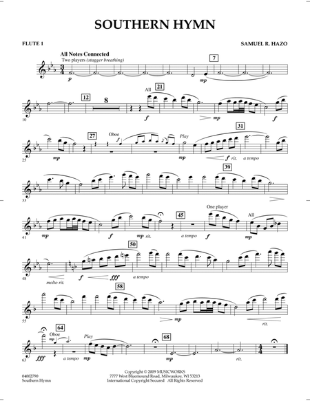 Southern Hymn - Flute 1