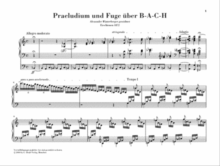 Prelude and Fugue on B-A-C-H Organ scores gallery preview page 2