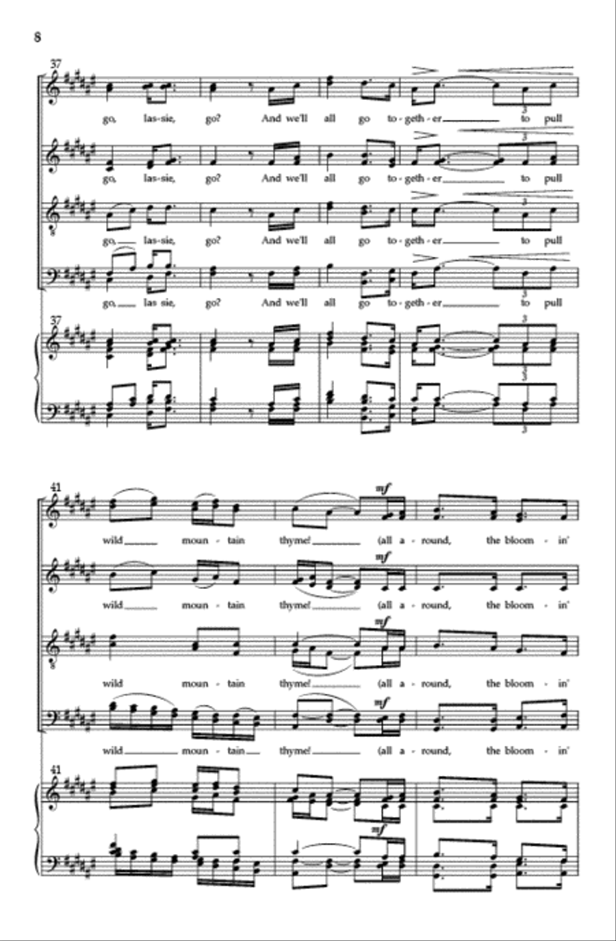 The Wild Mountain Thyme The Wild Mountain Thyme Divisi scores gallery preview page 7