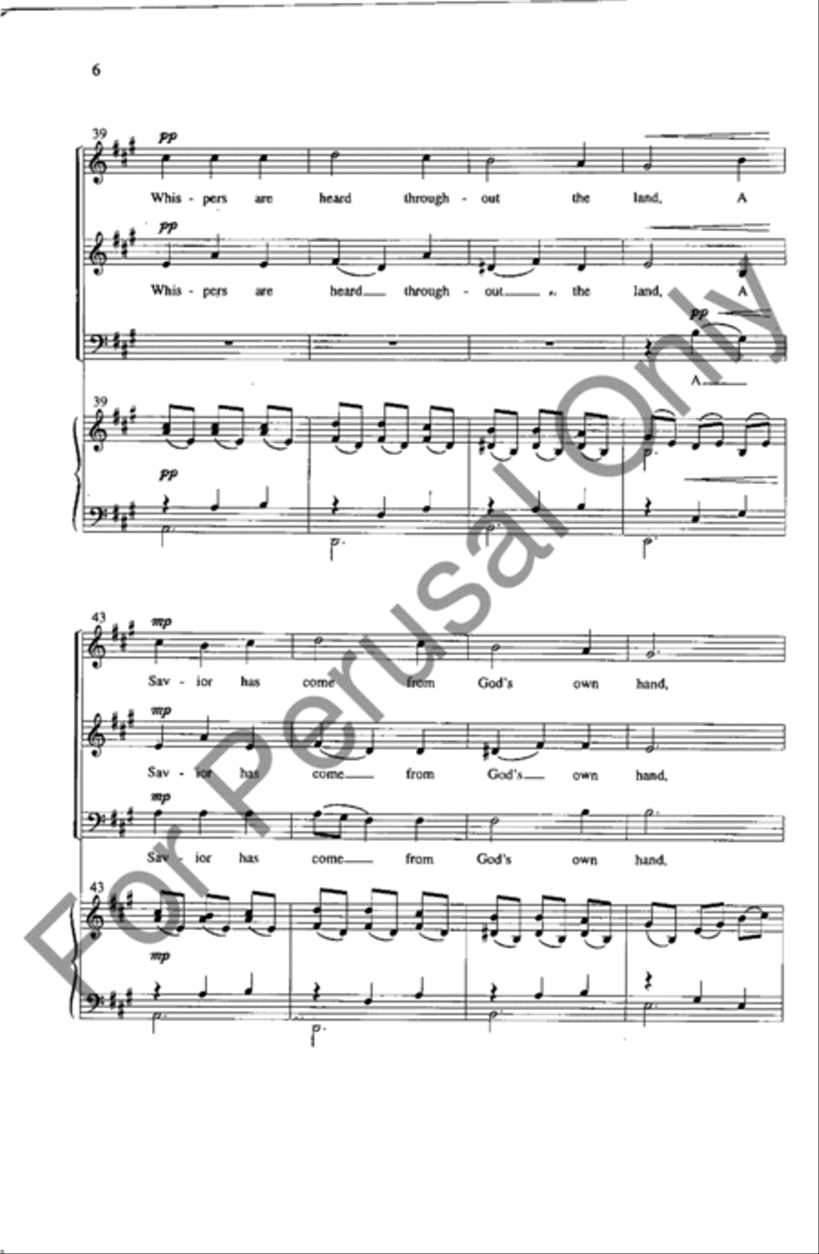 One Quiet Night 3-Part scores gallery preview page 6