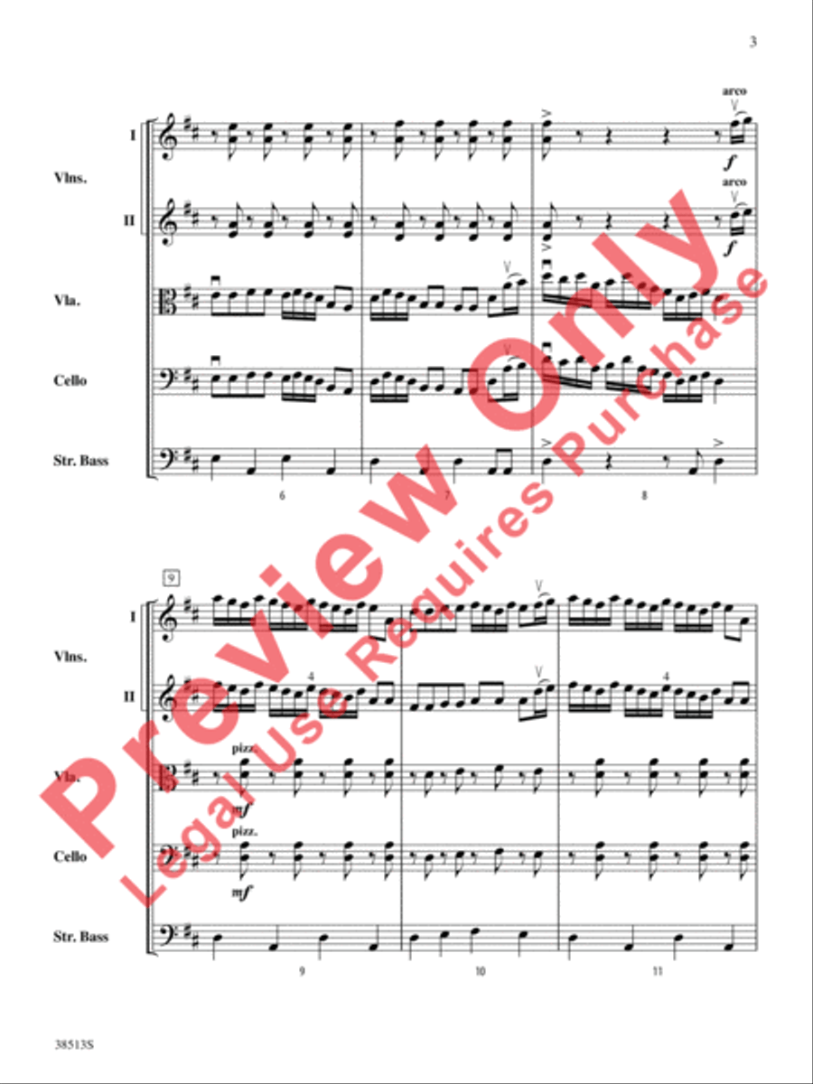 American Fiddle Triptych String Orchestra scores gallery preview page 4