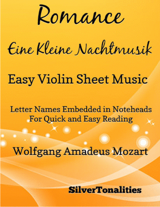 Book cover for Romance Eine Kleine Nachtmusik Easy Violin Sheet Music