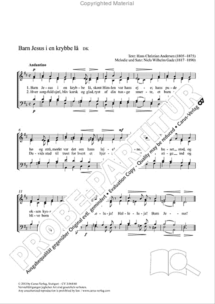 Barn Jesus i en krybbe la 4-Part scores gallery preview page 2