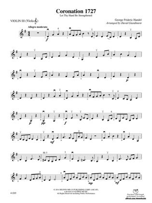 Coronation 1727: 3rd Violin (Viola [TC])