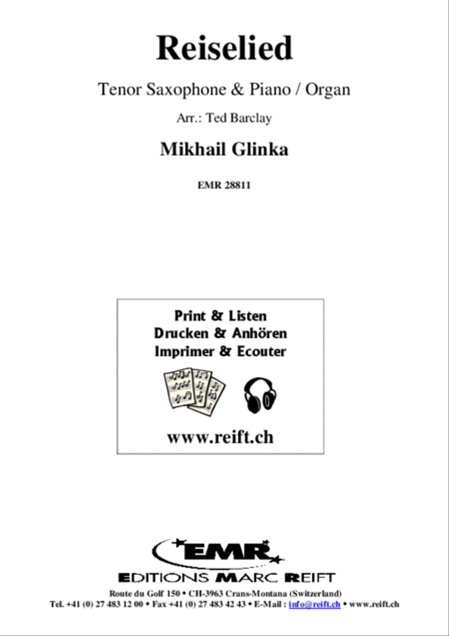 Reiselied Reiselied Tenor Saxophone scores gallery preview page 2