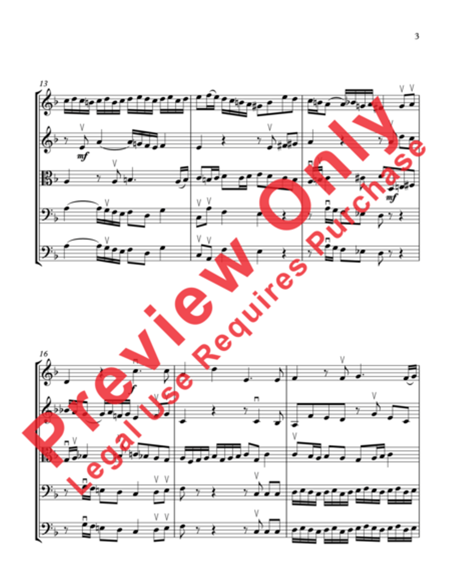 Fugue from Requiem in D Minor String Orchestra scores gallery preview page 6