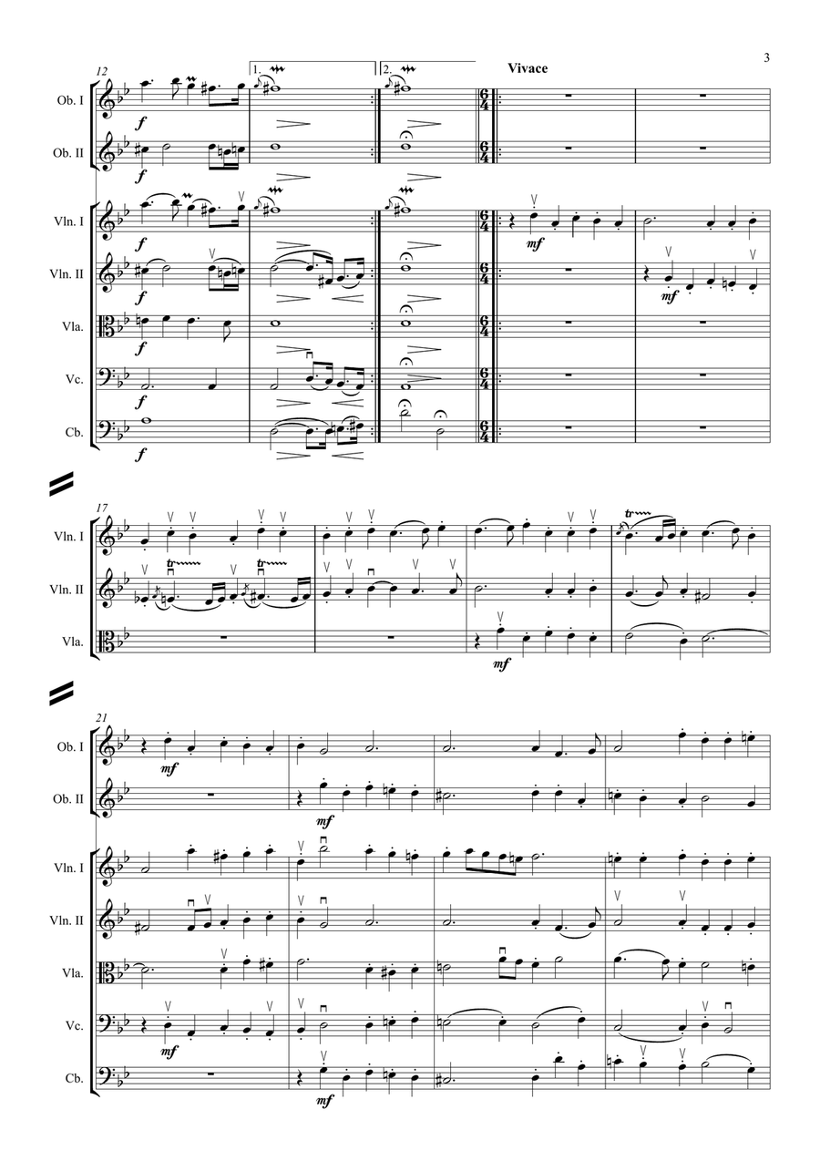 Lully - Le Bourgeois gentilhomme Suite String Orchestra scores gallery preview page 3