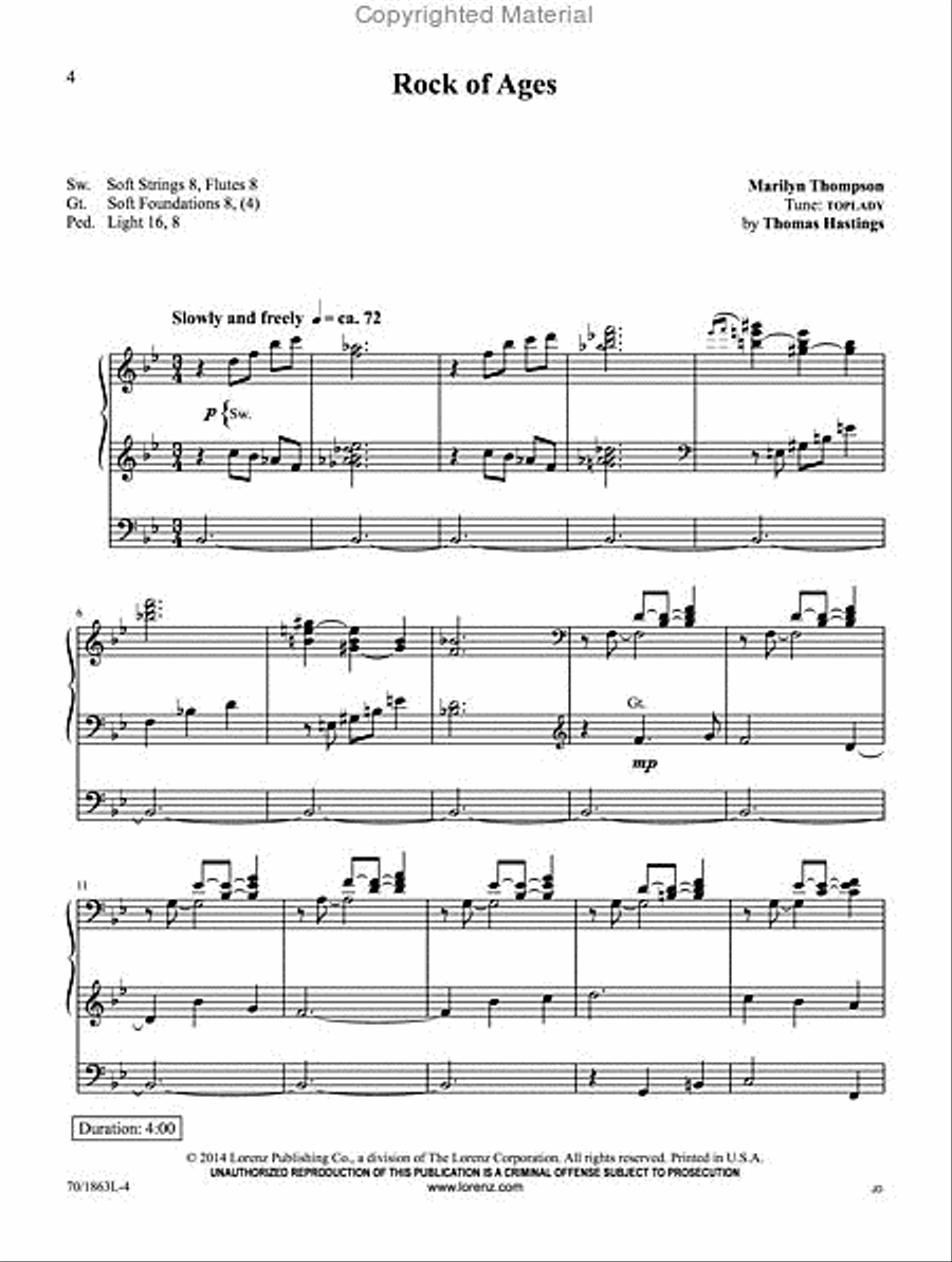 High and Lifted Up Organ Solo scores gallery preview page 2