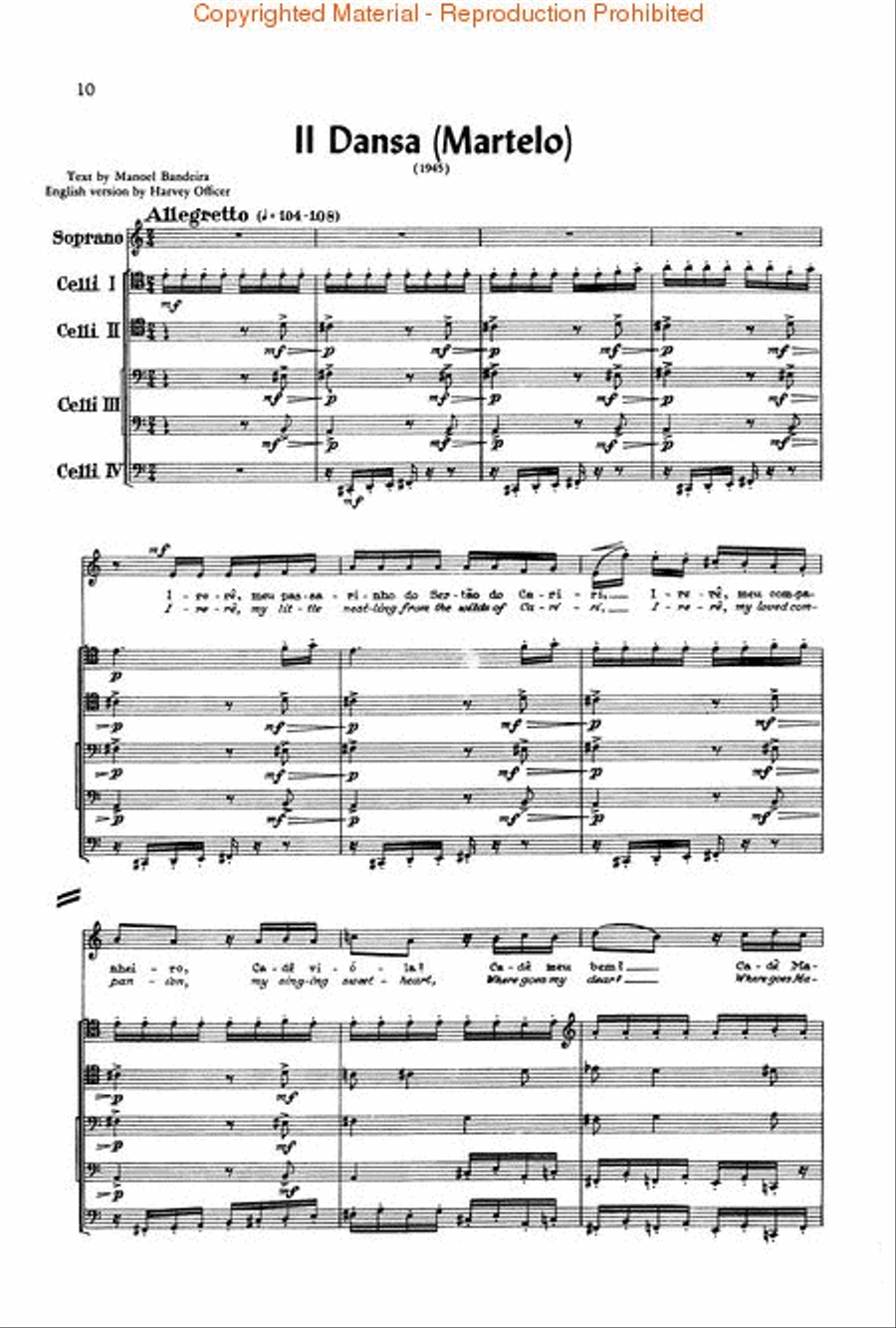 Bachianas Brasileiras No. 5 - “Aria” and “Dança” Orchestra scores gallery preview page 4
