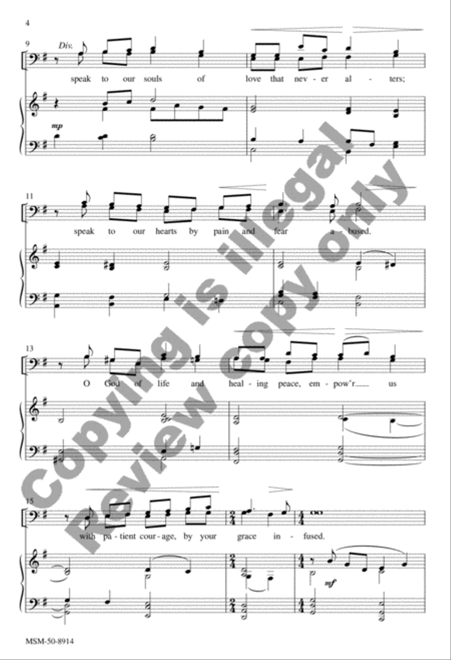 When Memory Fades (Choral Score) 4-Part scores gallery preview page 12