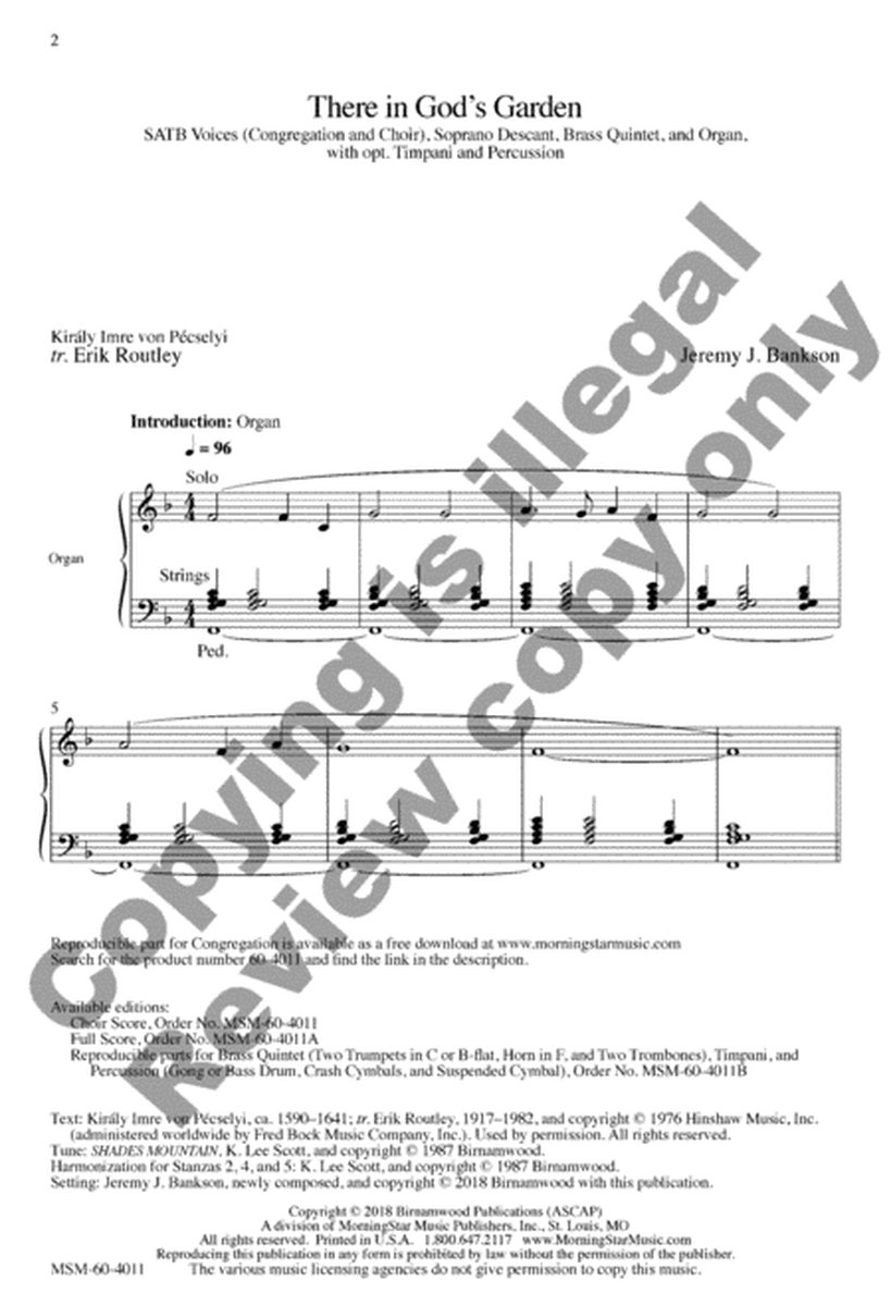 There in God's Garden (Choral Score) image number null