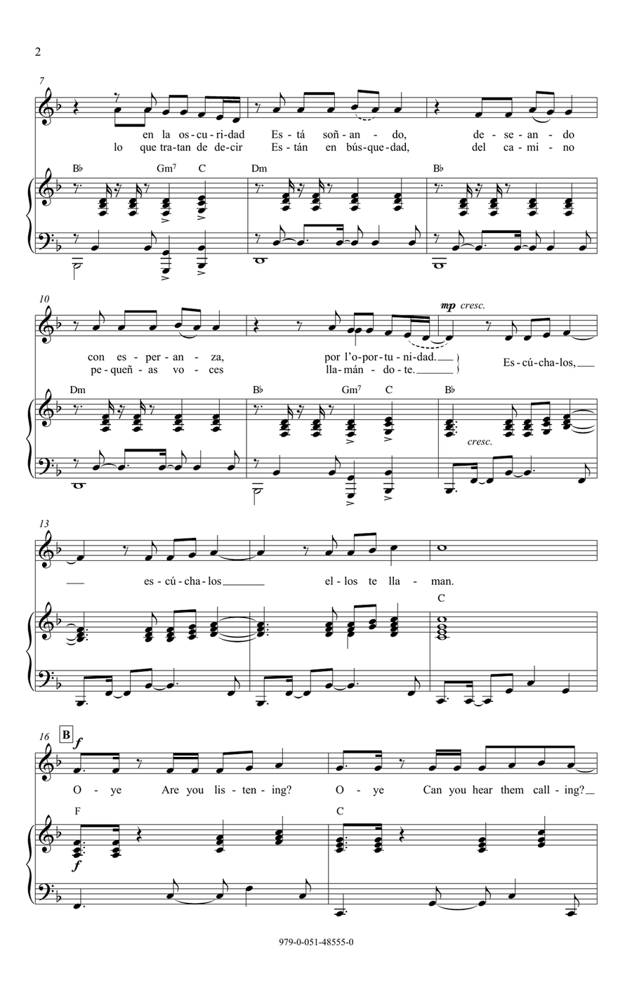 Oye Unison Choir scores gallery preview page 2