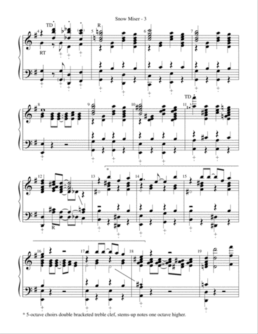 Snow Miser Handbell Choir scores gallery preview page 3