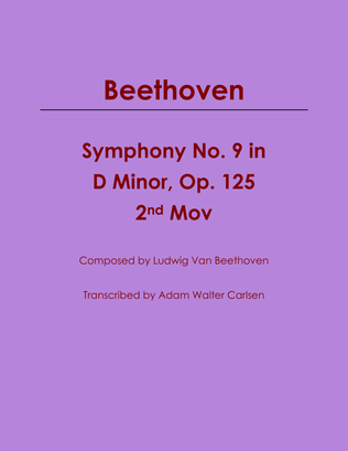 Book cover for Beethoven Symphony No. 9 Mov. 2