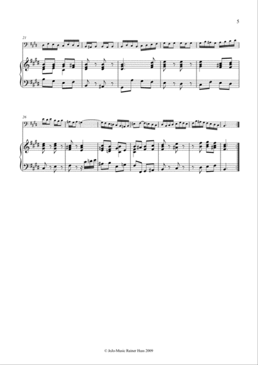J.S.Bach Sonata in E, BWV 1035 Small Ensemble scores gallery preview page 5