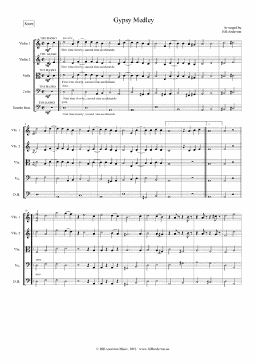 Londonderry Hornpipe String Quartet scores gallery preview page 2