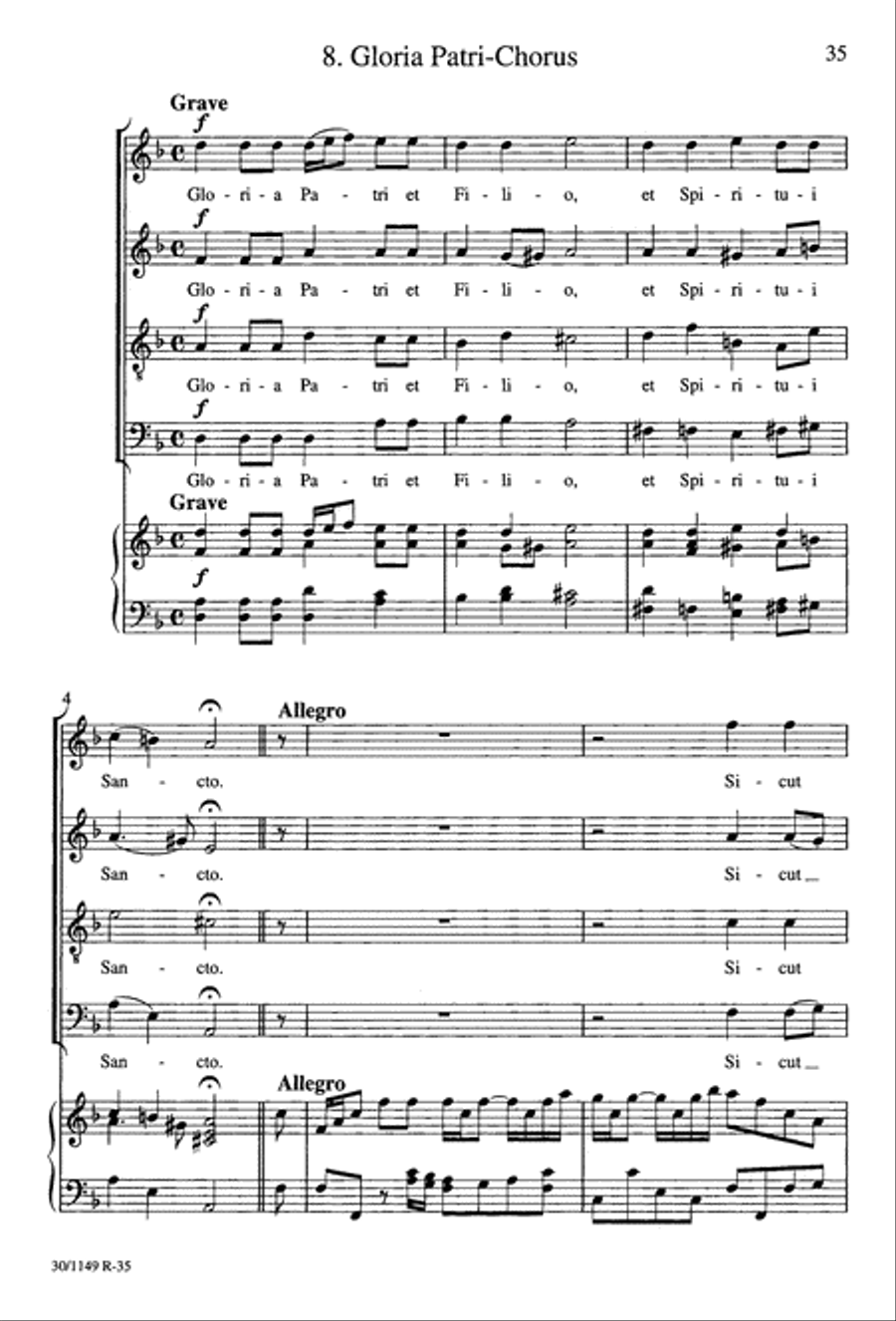 Magnificat in F - Choral Score 4-Part scores gallery preview page 45
